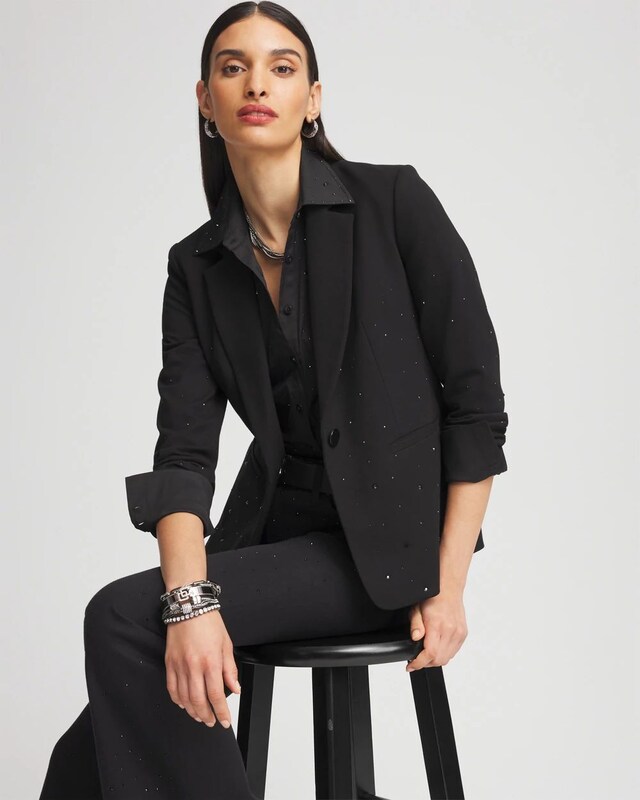 Rhinestone Embellished Blazer - image 2